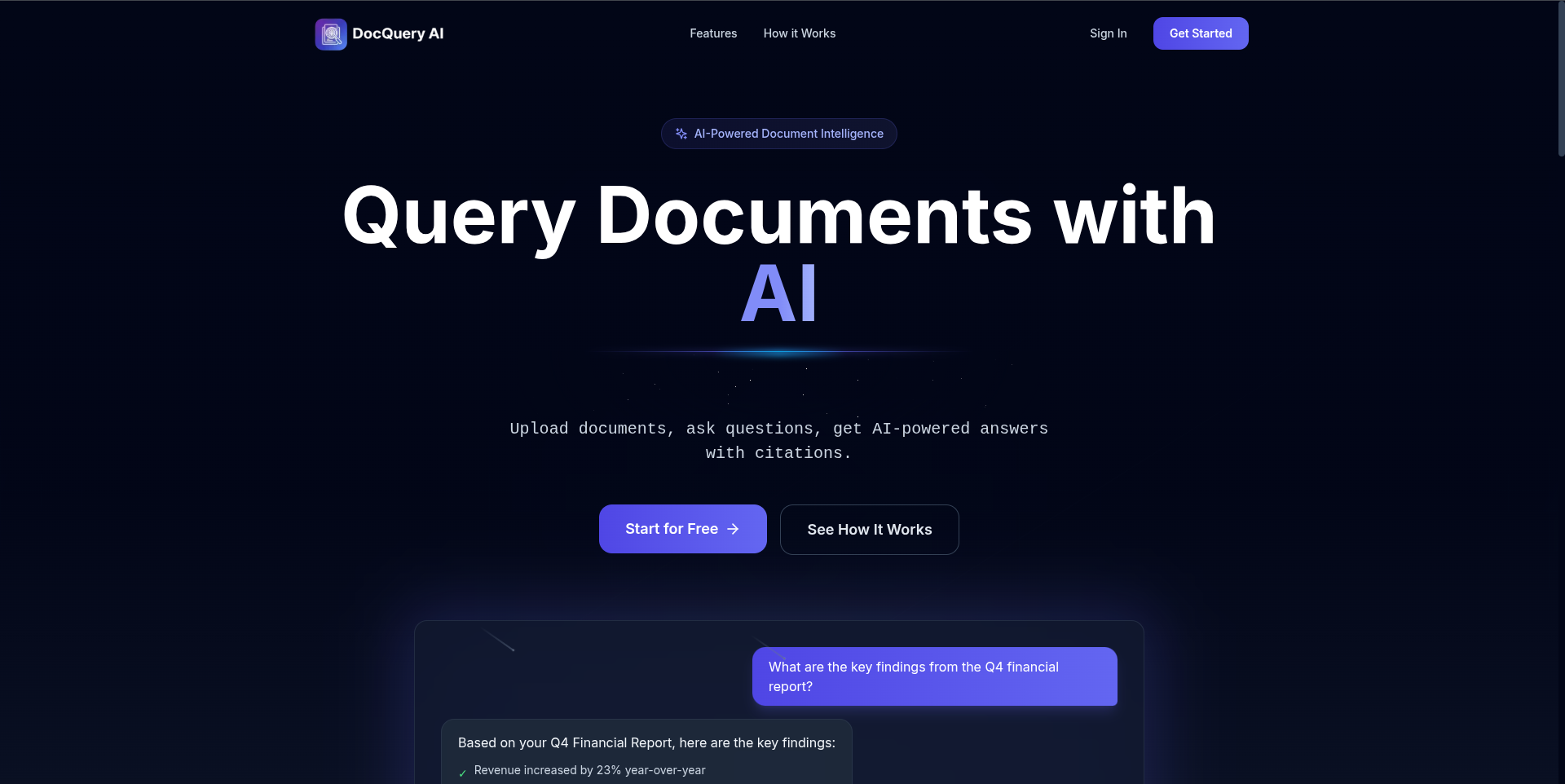 DocQuery AI – Intelligent Document Analysis with Multi-Provider AI & Semantic Search